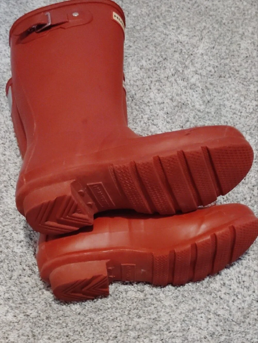 Hunter Matte Red Tall Waterproof Rain Boots